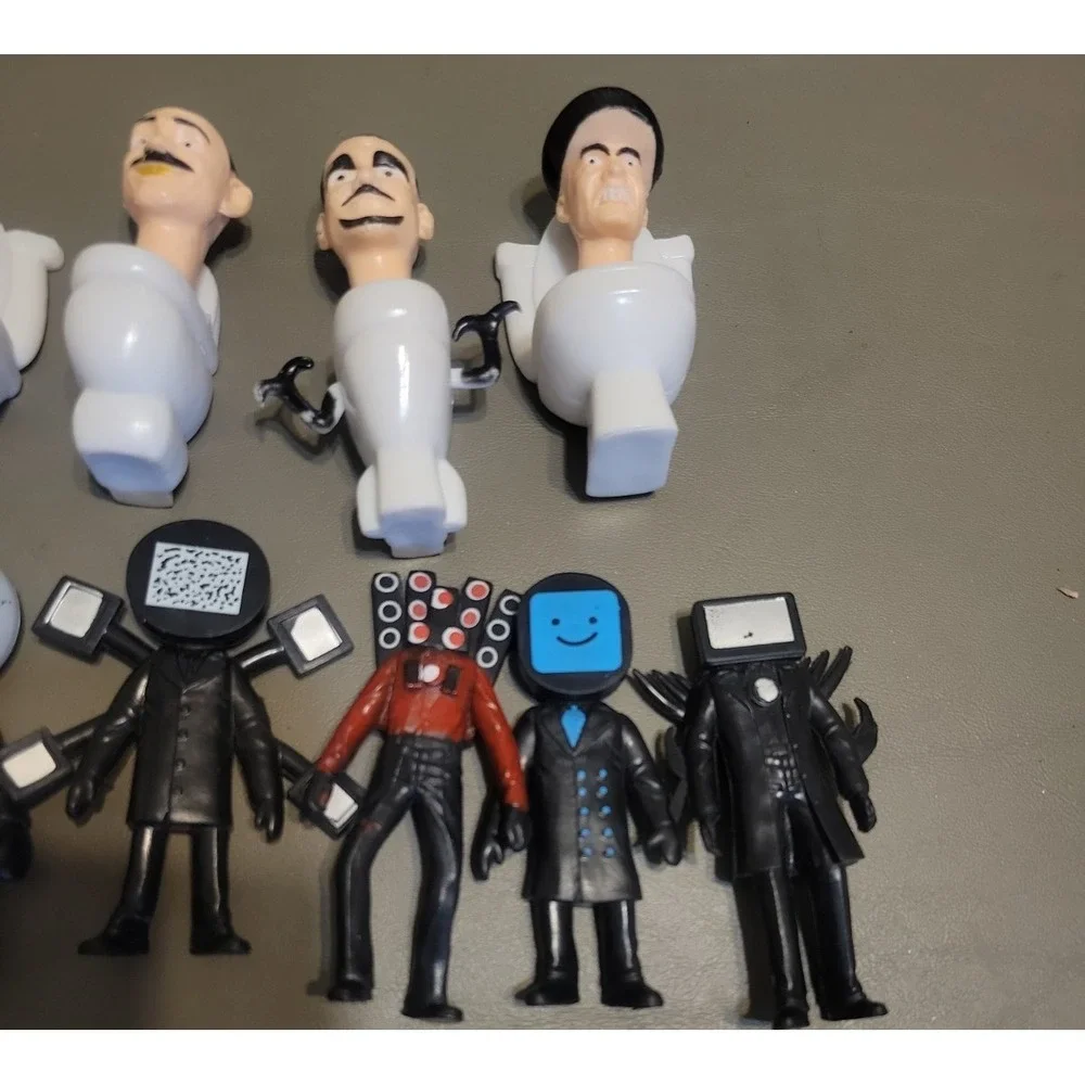Skibidi Toilet Figures Set Cameraman TV Man Speaker Model Toys Cake Topper‎ lot